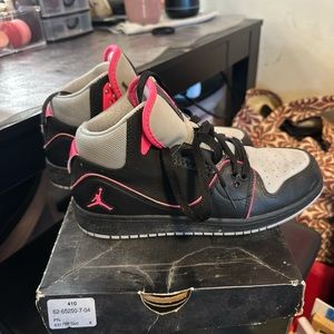 Pink & black Jordans